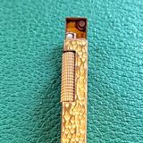 Dunhill Rollagas Hammered Gold Plated Lighter 1970s