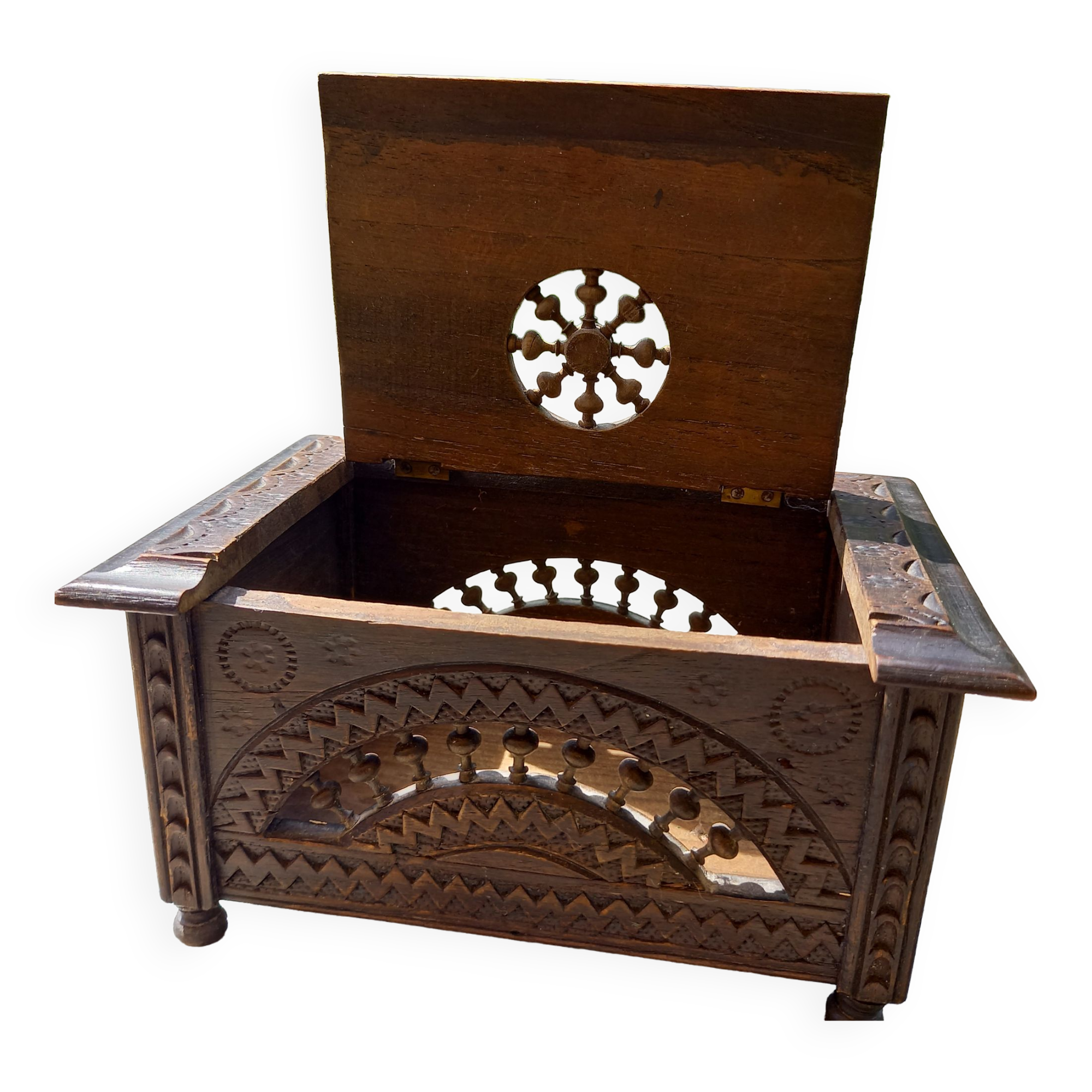 Coffret bois breton vintage