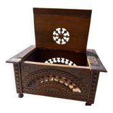 Coffret bois breton vintage
