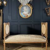 Important Napoleon III Period Bench in Gilded and Carved Wood in Louis XVI Style - 19th Century