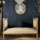 Important Napoleon III Period Bench in Gilded and Carved Wood in Louis XVI Style - 19th Century