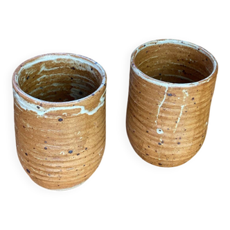 Pyrite stoneware mugs from Vallauris