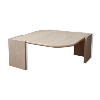 Travertine coffee table Roche Bobois