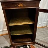 Vitrine en acajou 1900, porte avec verre biseauté