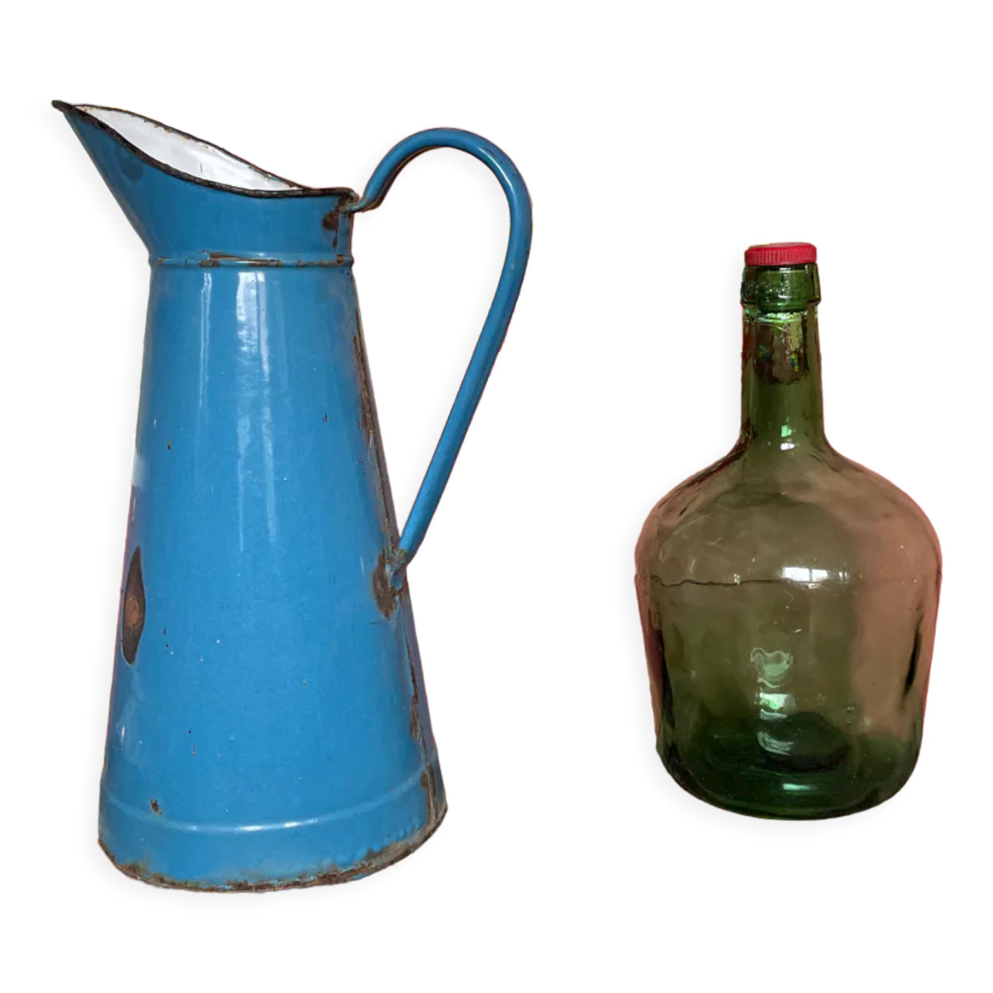 Blue pitcher