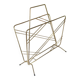 Vintage gold metal magazine rack