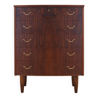 Commode en noyer, design danois, années 1970, fabrication : Danemark