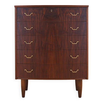 Walnut chest of drawers, Danish design, 1970s, production: Denmark