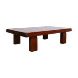 Brutalist coffee table in solid oak