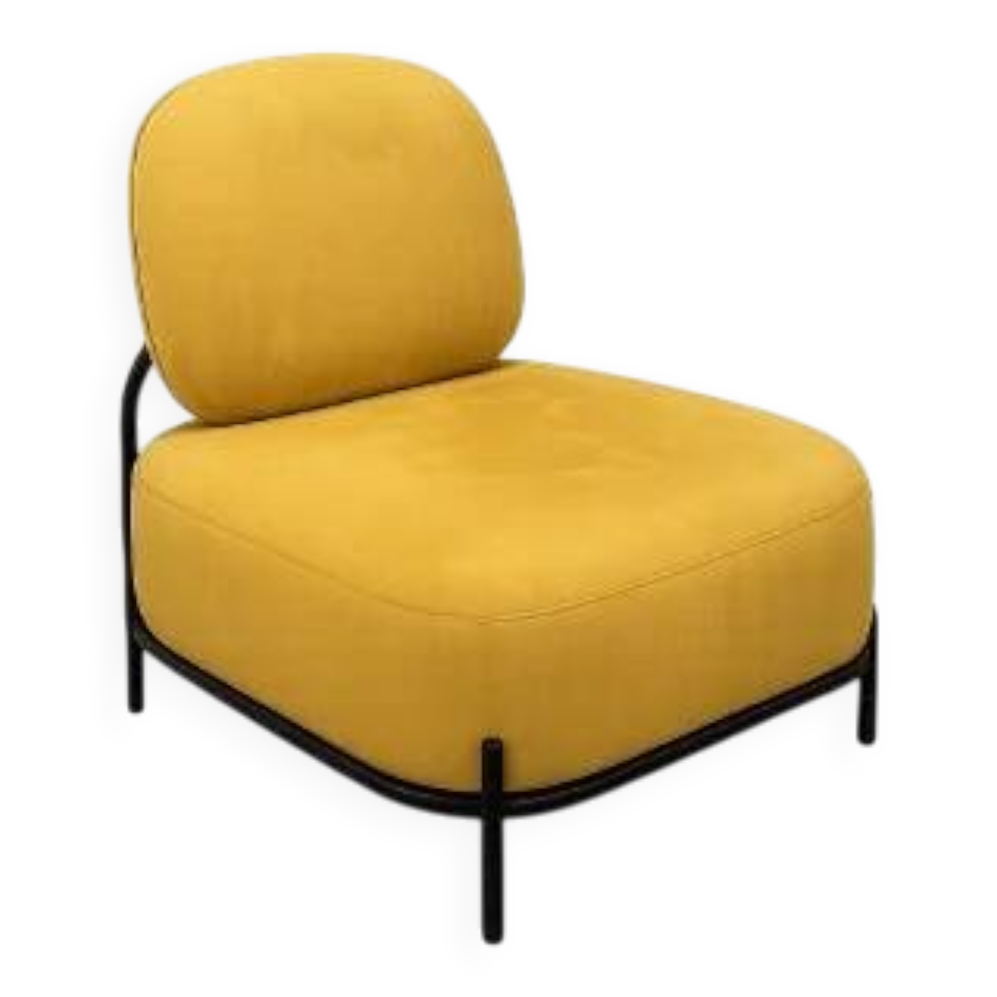 Fabric armchair with metal legs - Polly