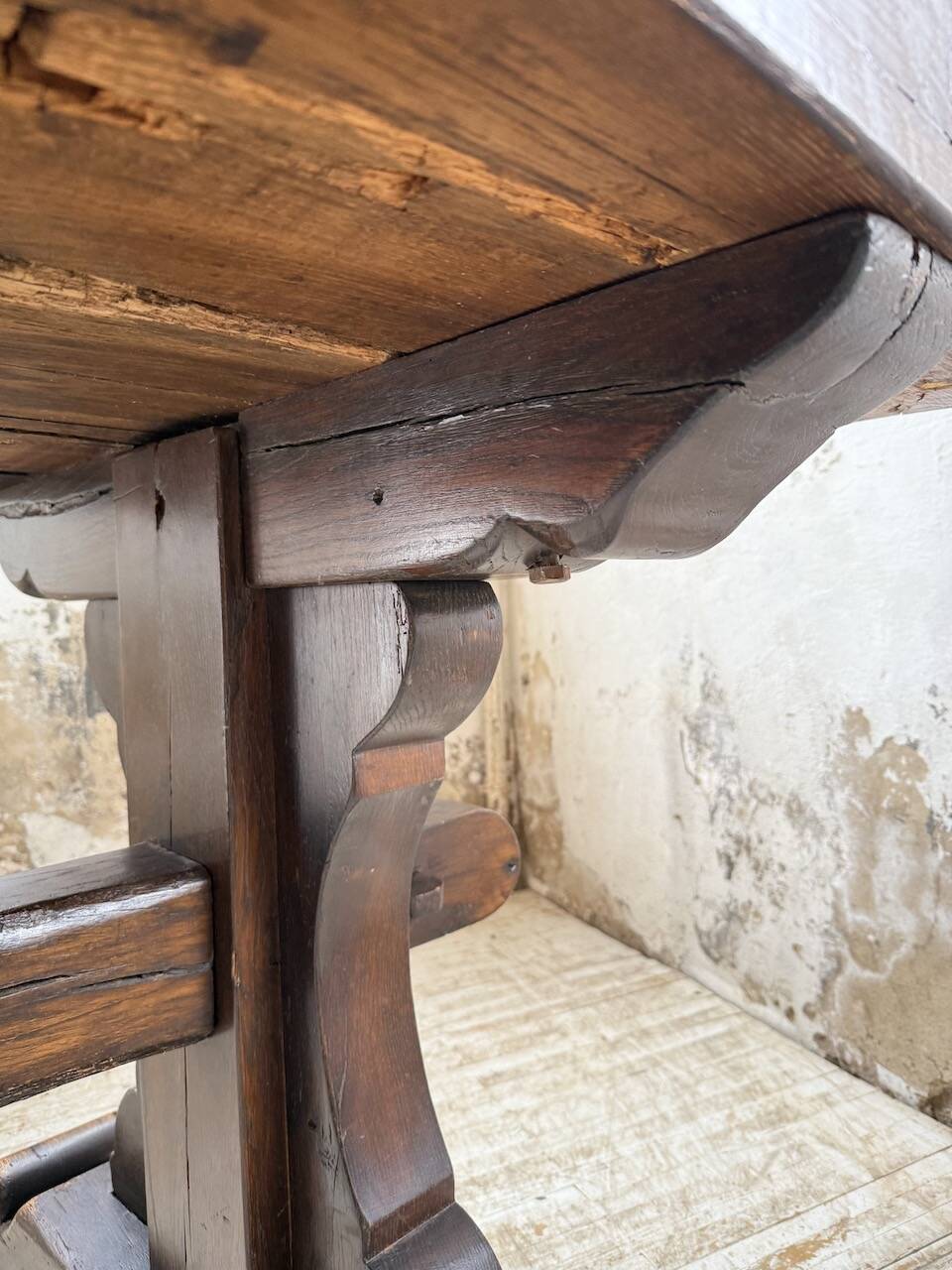 Table de monastère XXL en chêne, 19ème s.