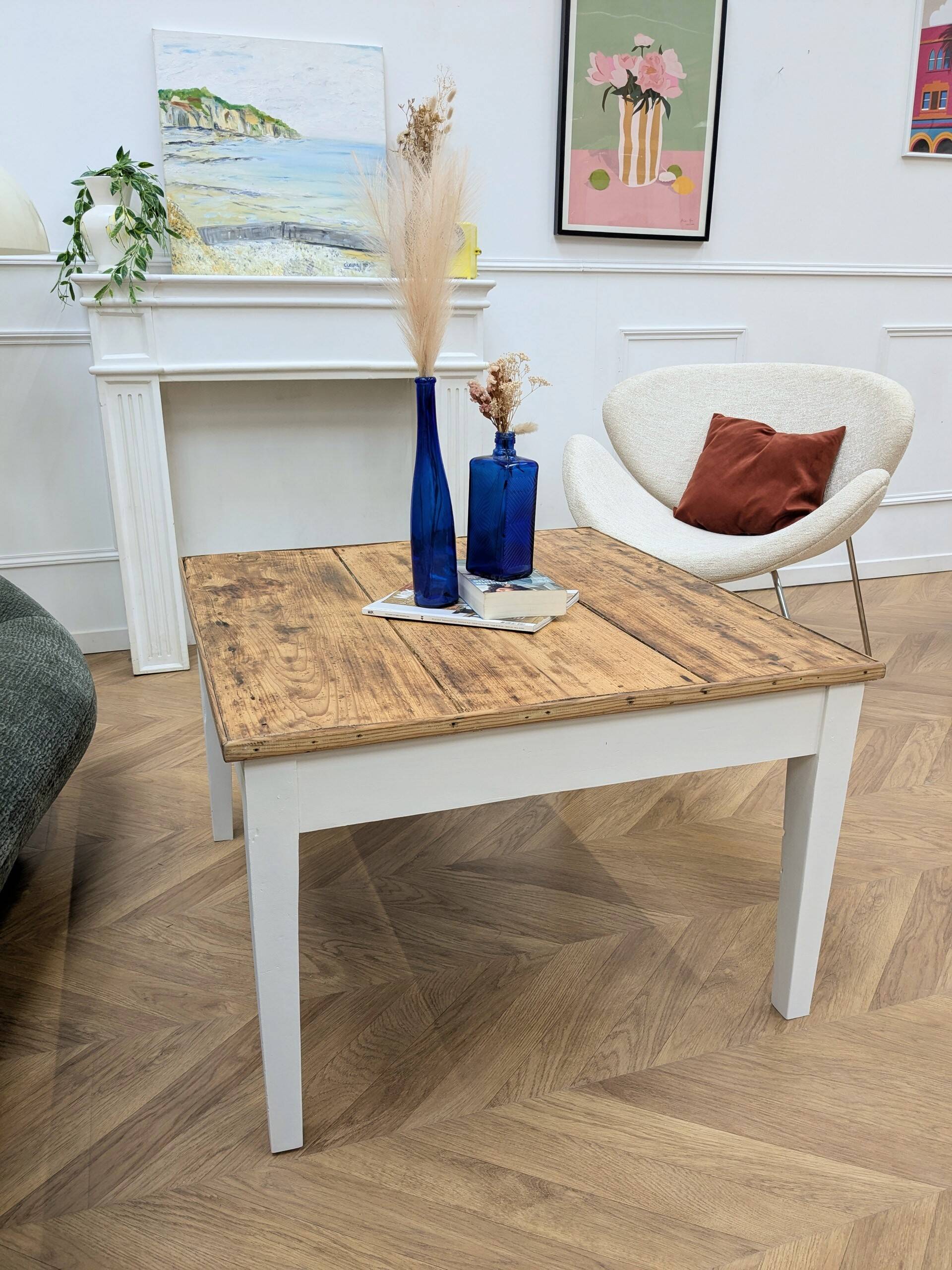 Ancienne table basse de campagne