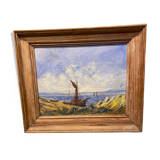 Oil on canvas framed