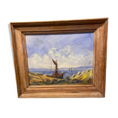 Oil on canvas framed