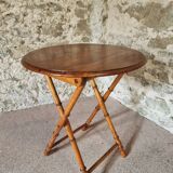 Faux Bamboo Folding Winemaker's Table - 1930s, Pine and Beech