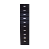 Column filing cabinet with flap