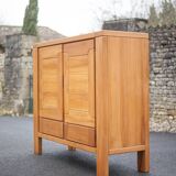 Solid wood sideboard from Regain, wooden storage unit with 2 doors and 2 drawers, living room furniture