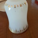 Goblet and its opaline plate