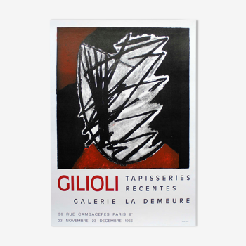 Affiche Exposition Gilioli Galerie de la Demeure 1966
