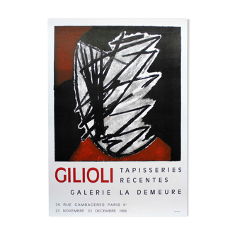 Affiche Exposition Gilioli Galerie de la Demeure 1966