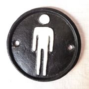 Plaque homme, femme pour salle de bain
