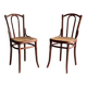 Paire de chaises bistrot cannées par Thonet