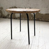 Wicker and metal coffee table