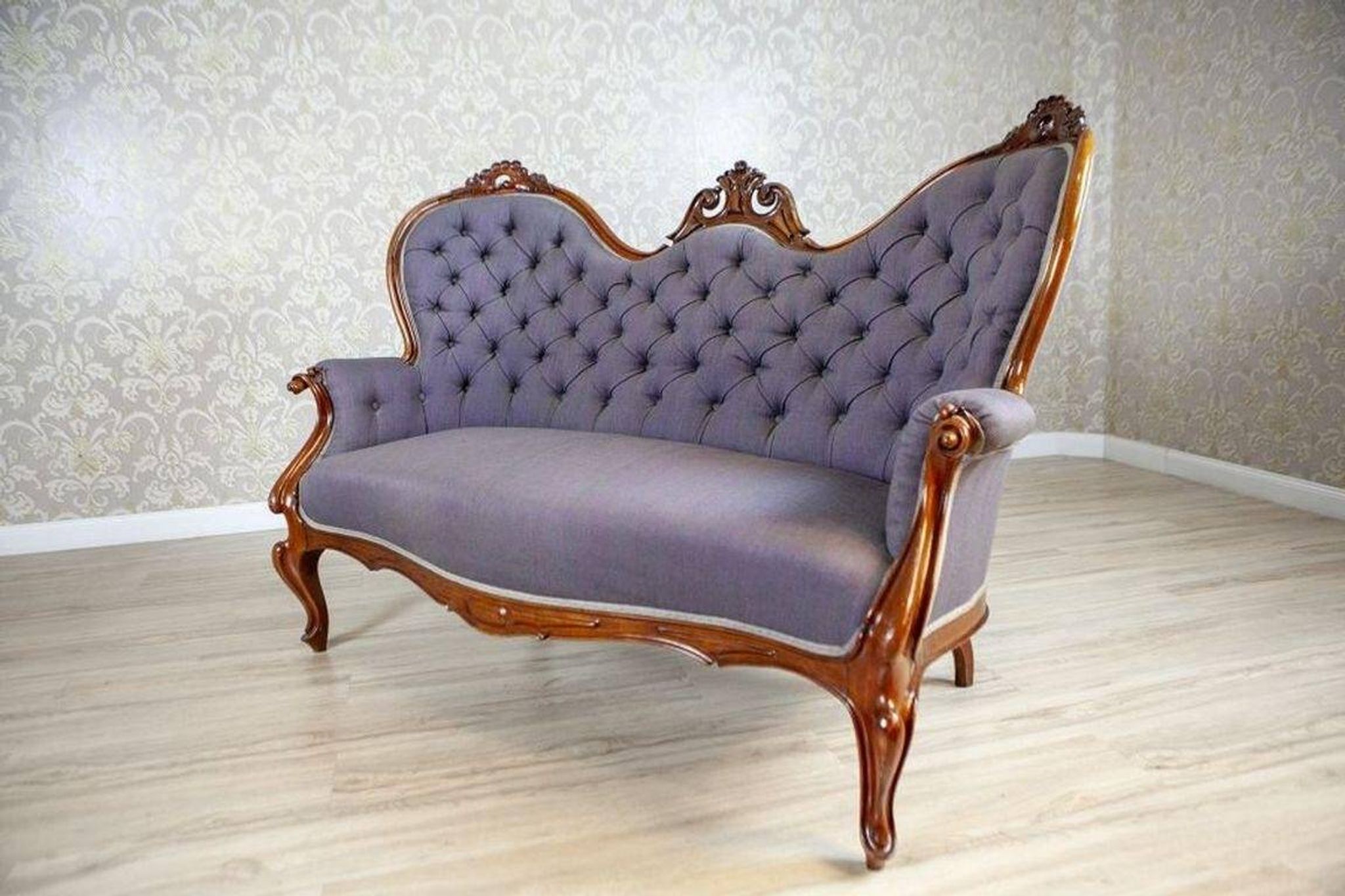 Rococo Revival Walnut Sofa, 1860