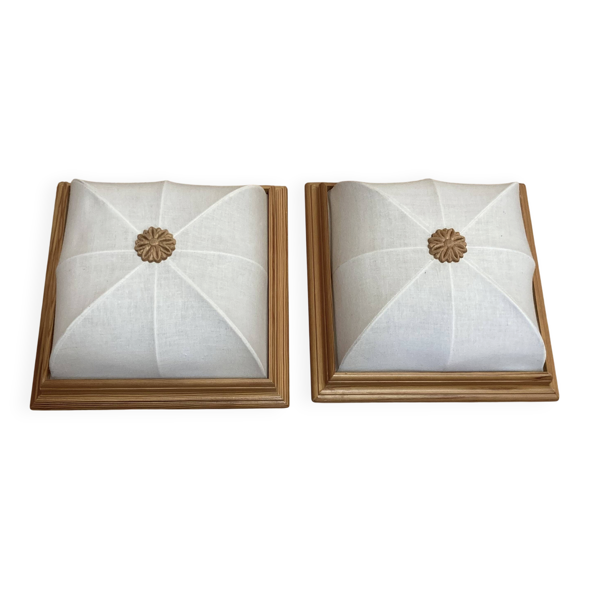 Pair of large scandinavian design wall lights 1960.
