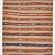 120x146 Area Kilim Rug,  Multicolor Kilim Rug, Oushak Area Rug, 120x146Cm