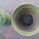 Pair of iron cast iron pots patina green patina.  1960/ 1970