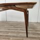 1950s wooden dining table with mirrored top