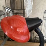 Desk lamp "Col de Cygne Aluminor Red Pop Art France - 1970 in Metal