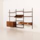 Hansen and Guldborg rosewood wall unit with a desk, Denmark 1960s