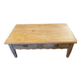 Antique solid wood farmhouse coffee table
