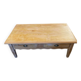 Antique solid wood farmhouse coffee table