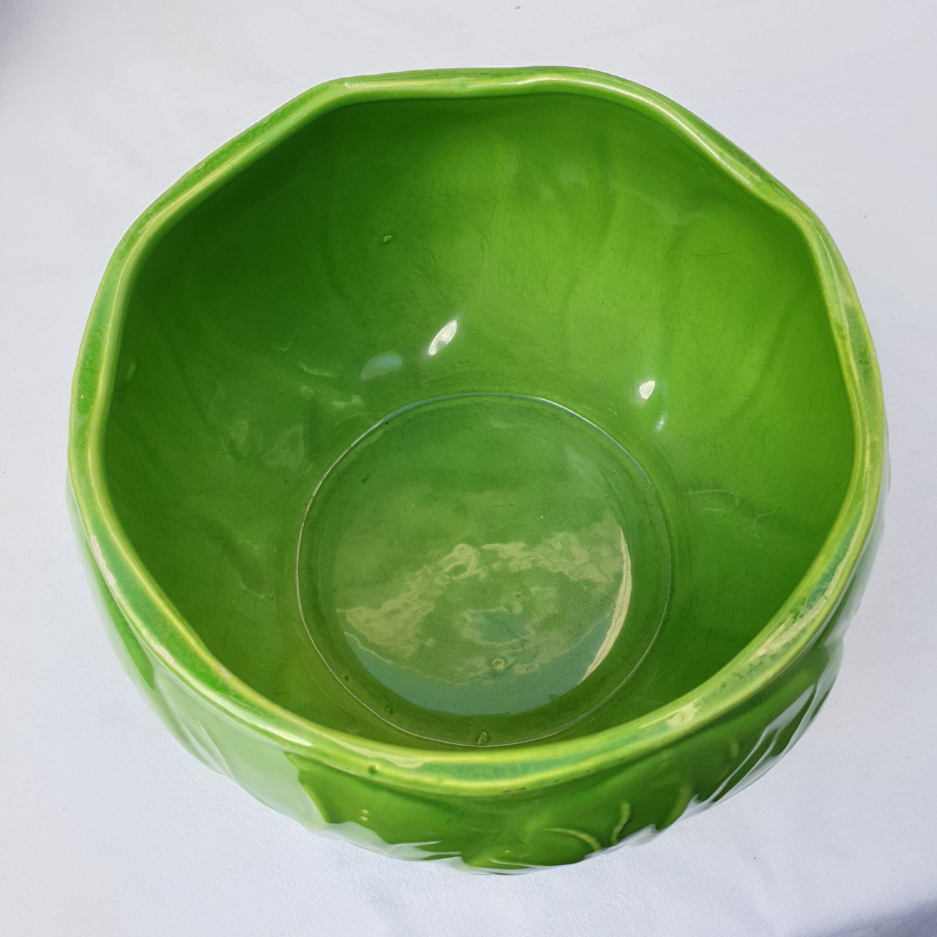 Vintage Saint-Clement earthenware salad bowl or planter
