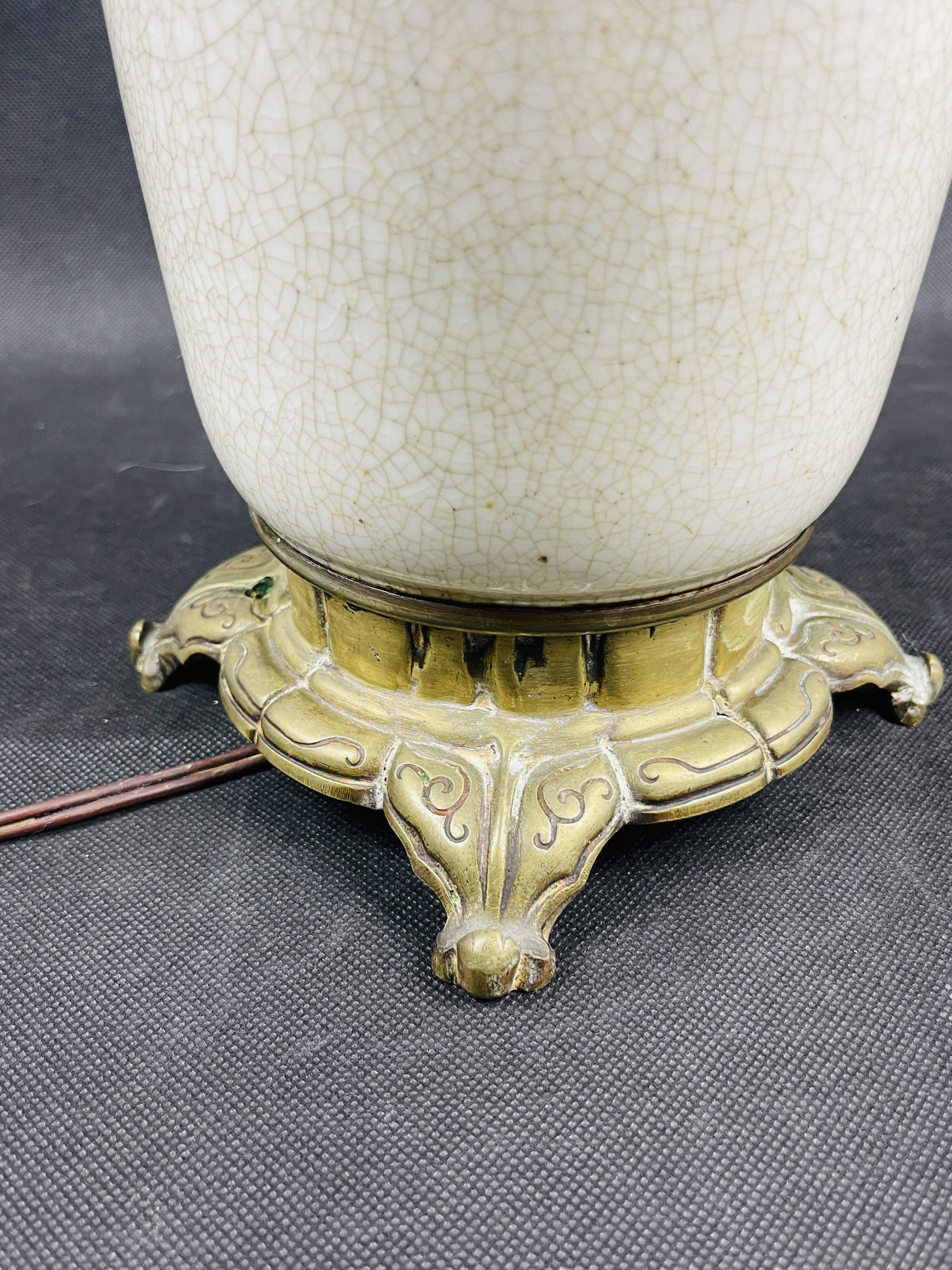 Chinese cracked porcelain lamp base