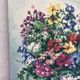 Painting painting oil on canvas Oechslin "bouquet de fleurs" vintage