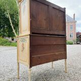 Louis xvi xviii eme century painted wood showcase