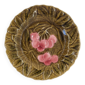 Assiette décorative barbotine