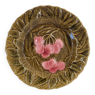 Assiette décorative barbotine