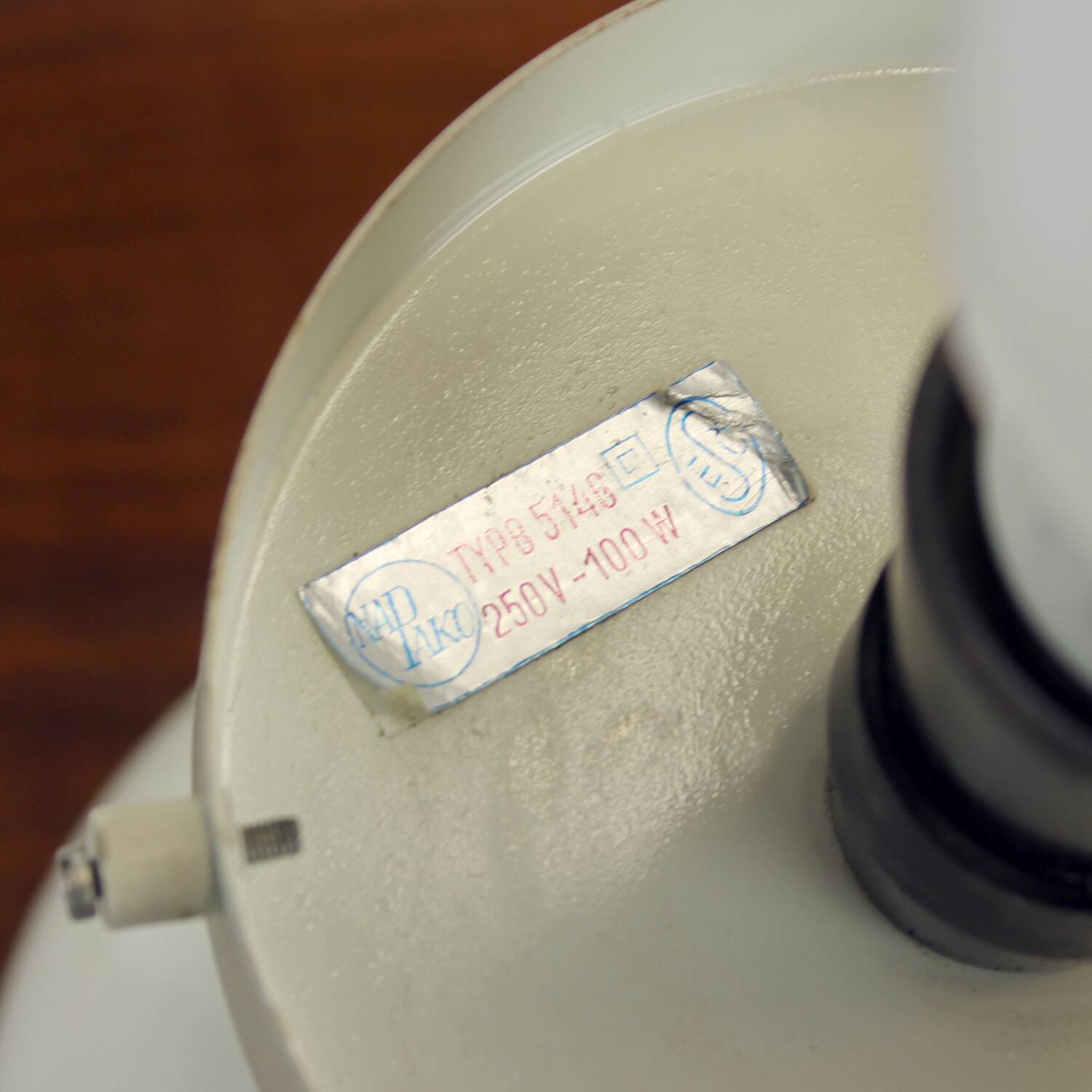 Space Age table lamp in metal and glass by Napako, Czechoslovakia, 1970s