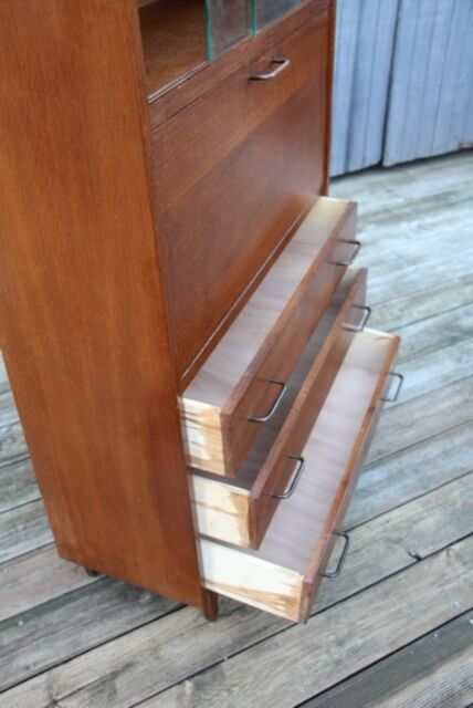 Vintage Secretary in Oak France 1950