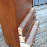 Vintage Secretary in Oak France 1950