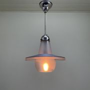 Suspension en verre mercurisé et sablé
