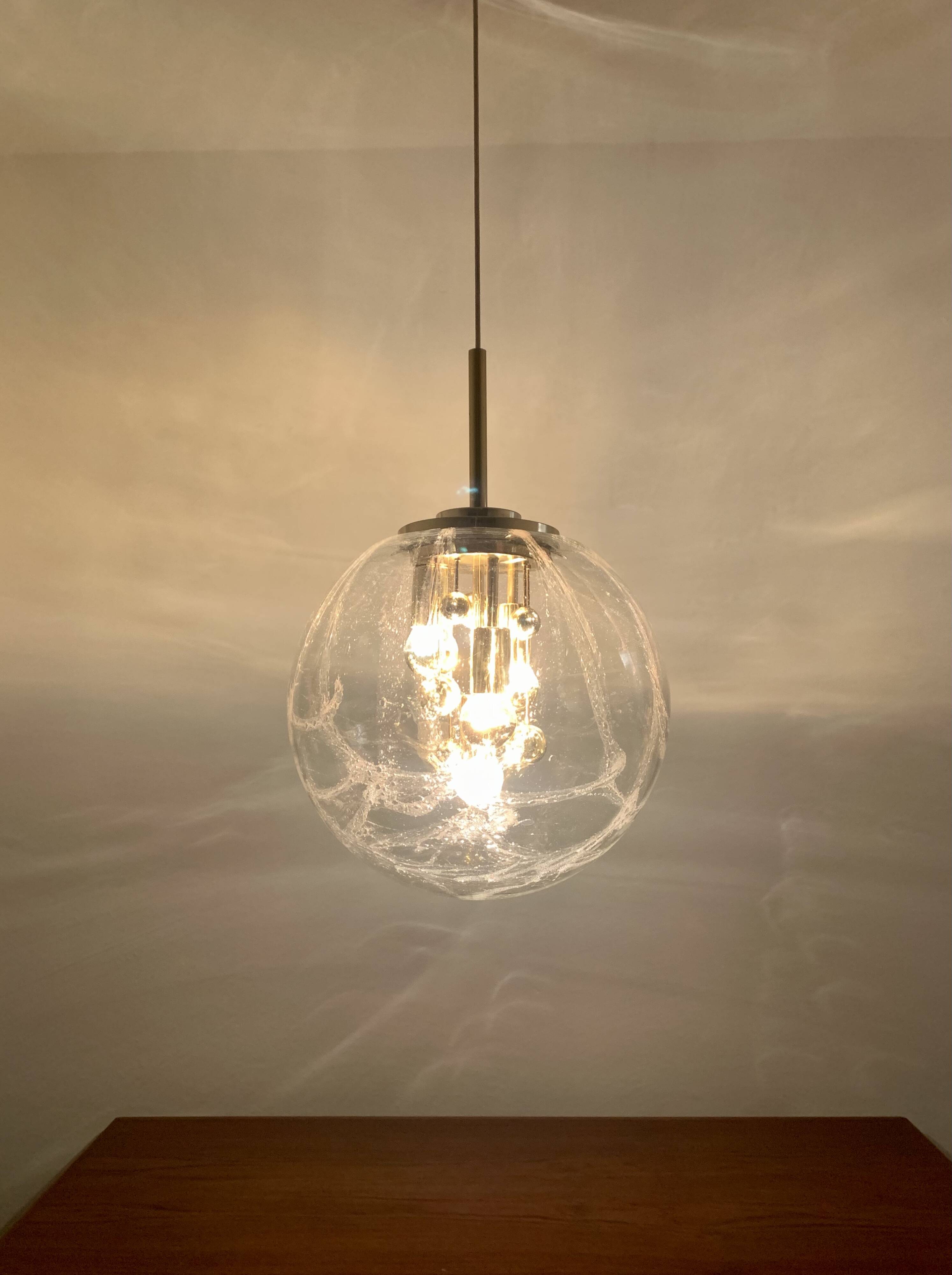 Big Ball Glass Pendant Lamp by Doria