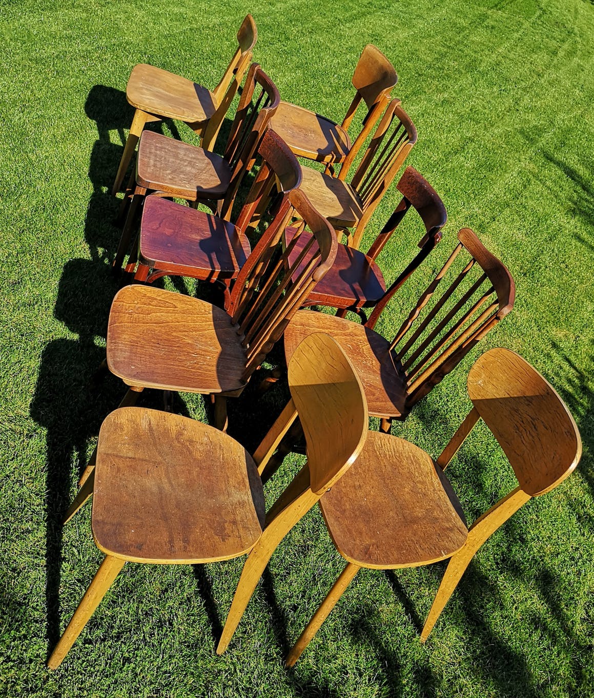 Set of 10 chairs Bistro