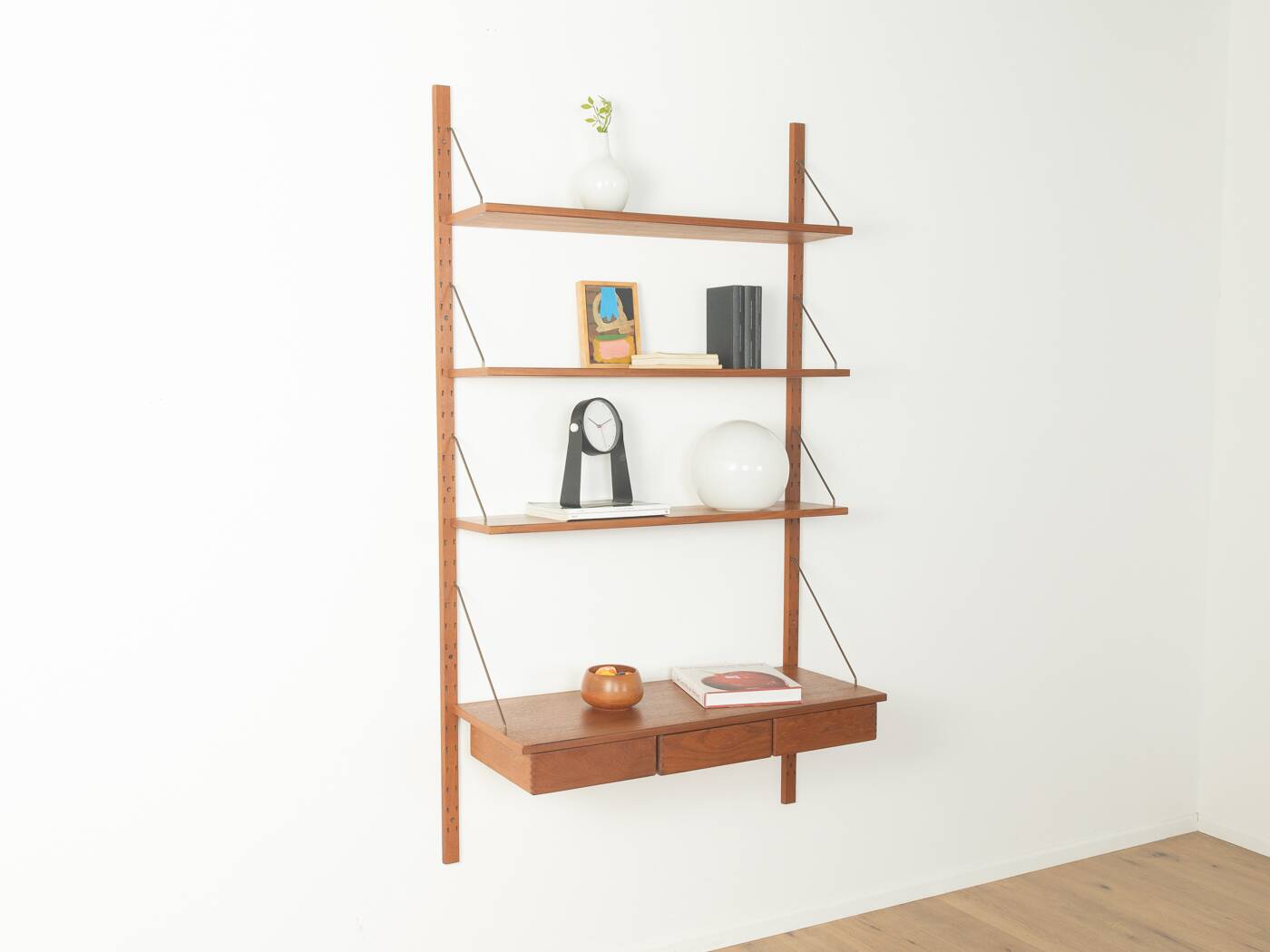 Modular wall shelf by Sven Ellekaer for Albert Hansen, 1960s, teak