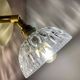 Vintage molded glass lampshade wall light
